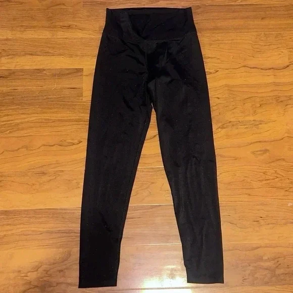 BEACH RIOT SPORT Glitter Ayla Legging Black Glitter Large Workout Yoga Running - Picture 4 of 7